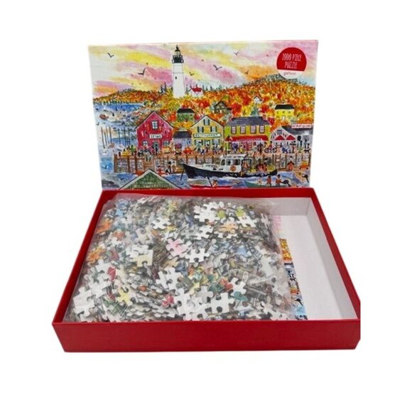 NEW in Box! Autumn By The Sea 1000 Piece Jigsaw Puzzle by Michael Storrings Gali - Picture 9 of 10